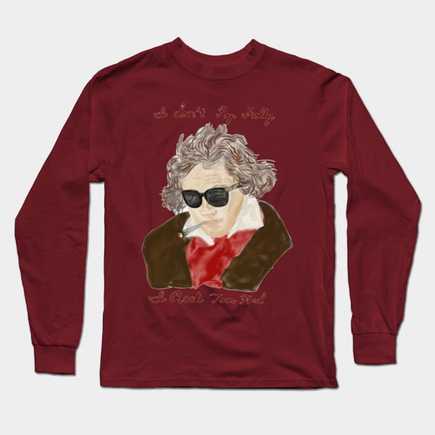 Edgy Ludwig van Beethoven Long Sleeve T-Shirt by isarol